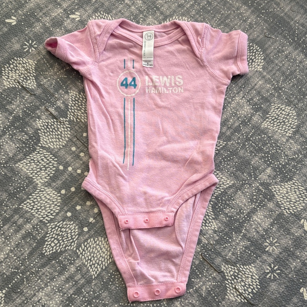 Lewis Hamilton Pink Kids One Piece Bodysuit